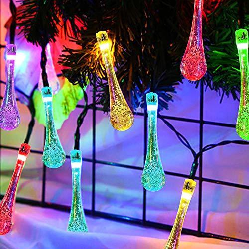 Solar-Lichterkette mit Wassertropfen-Design – 8 Modi