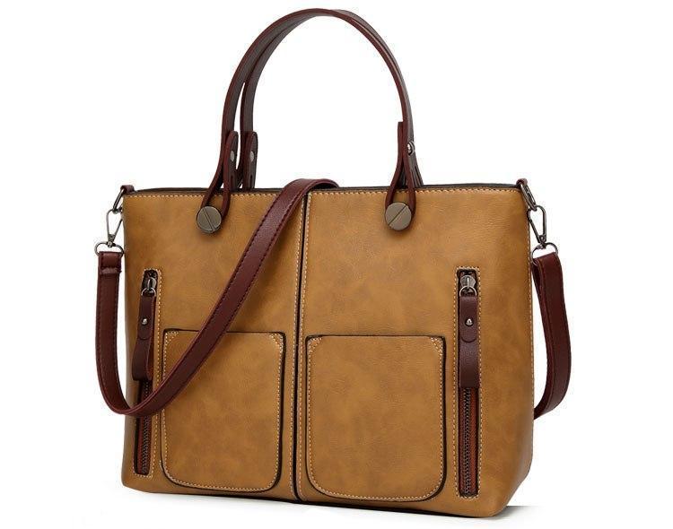 Vintage Handtasche mit doppelter Fronttasche