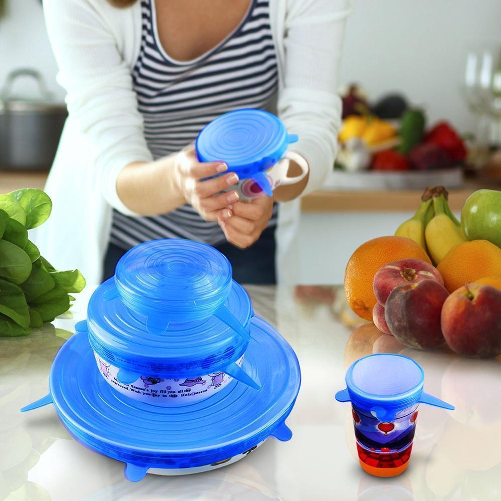 6-teiliges Silikondeckel-Set