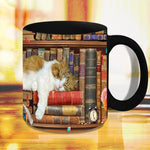 Bücherregal aus Keramik – Geschenk für Katzen- und Buchliebhaber