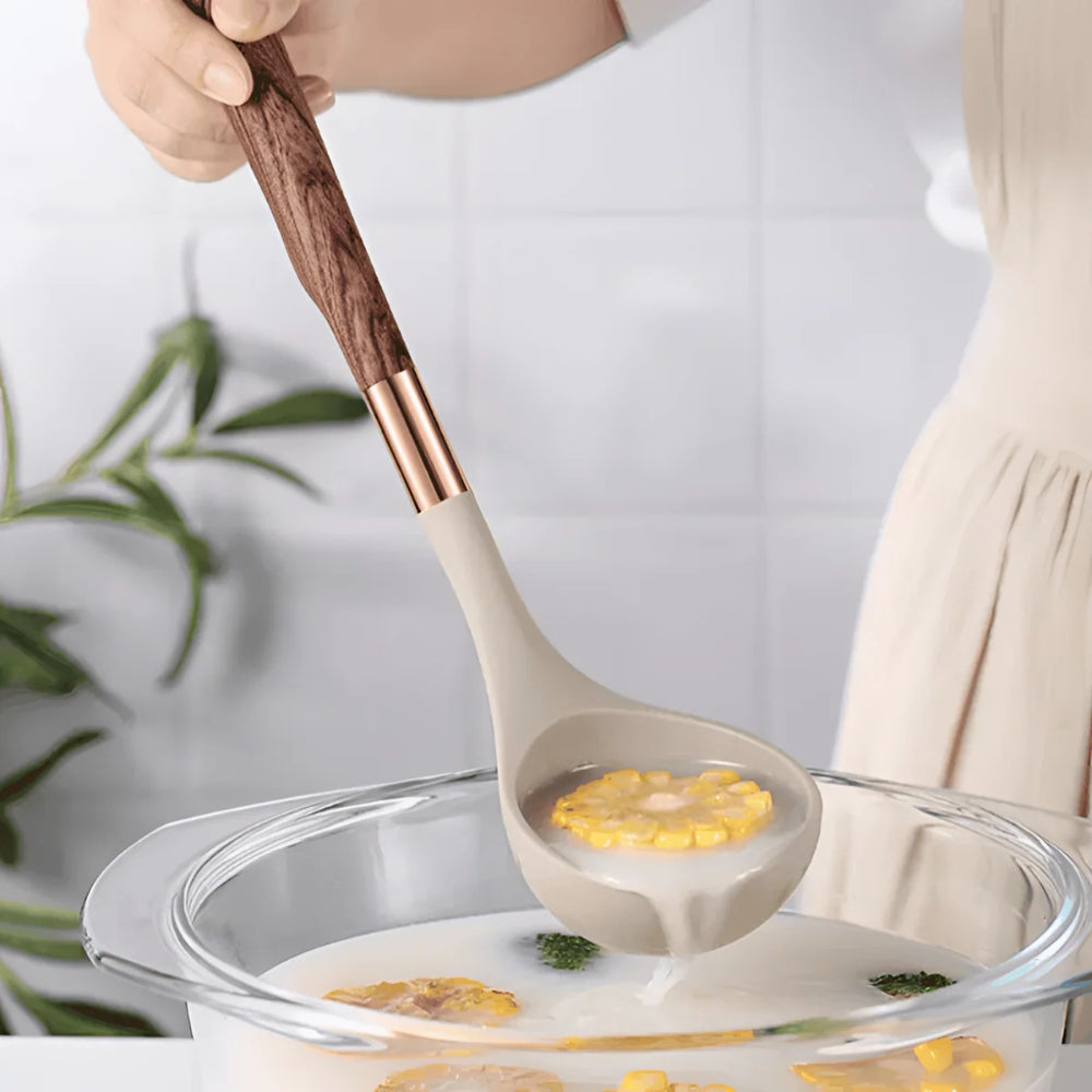 Elegantes Silikon Kochutensilien-Set | 10 Teile für Ihre Küche