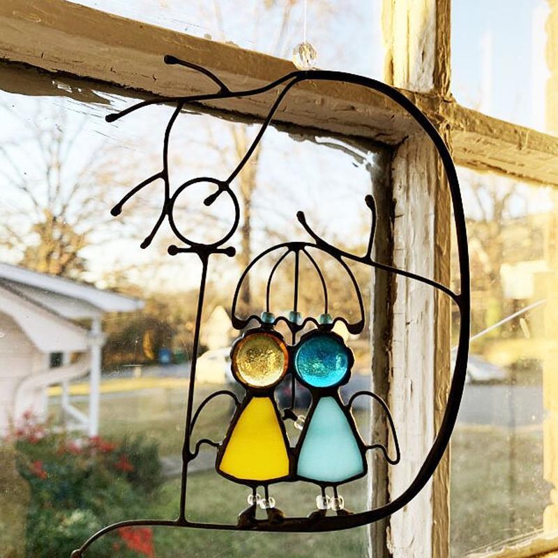 Farbige Glas-Hängedekoration für ein strahlendes Zuhause