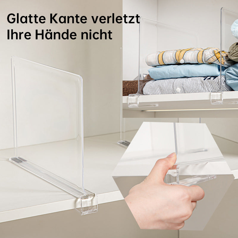 Acrylregaltrenner für eine perfekte Kleiderordnung