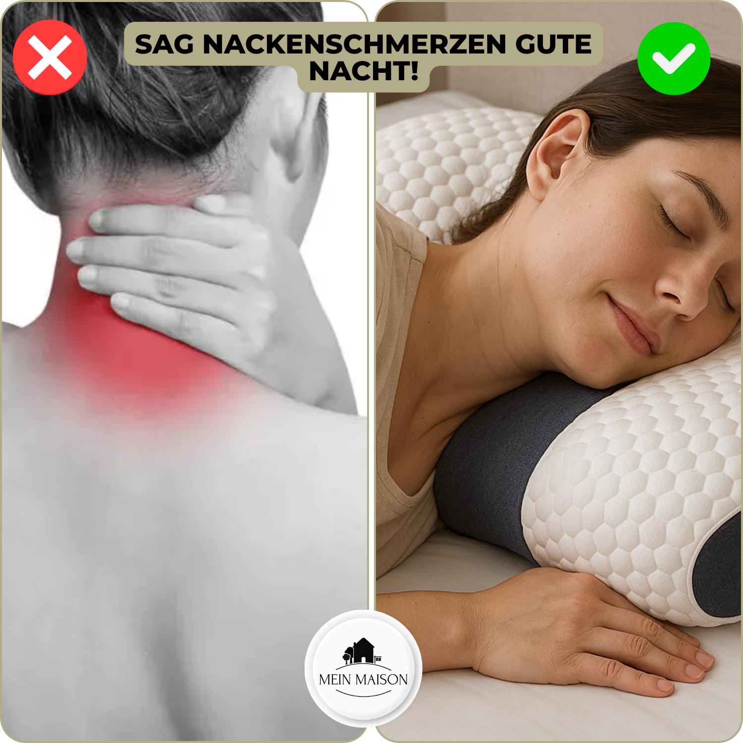 Ergonomisches Nackenkissen RelaxForm | Atmungsaktiv & Anpassungsfähig