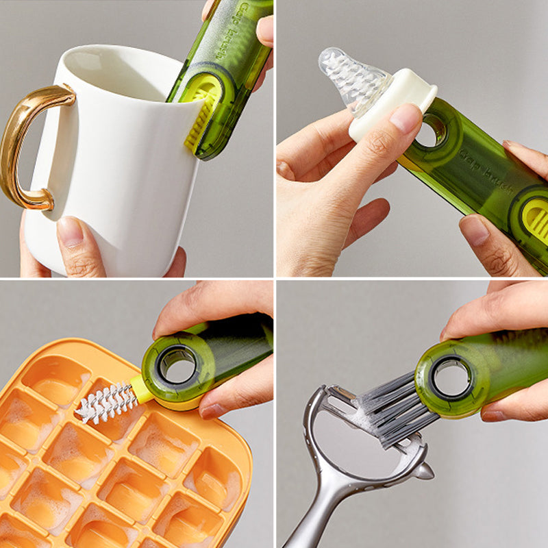 Vielseitige 3-in-1 Reinigungsbürste für Flaschen und Becher