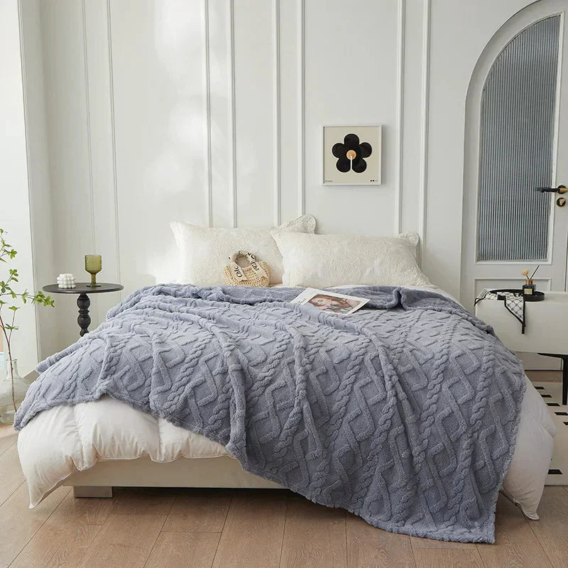 Wendbare Premium-Wolldecke für ultimativen Komfort und Stil