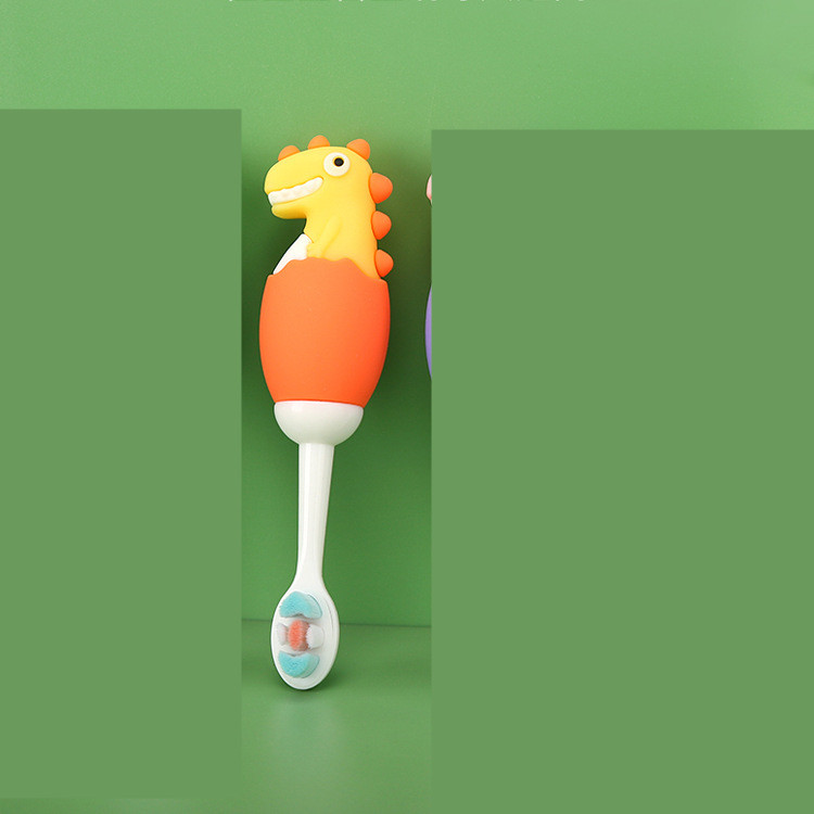 Lernzahnbürste für Kleinkinder und Babys – Dino Design mit weichen Borsten