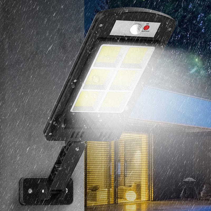 200W Solar LED Außenlampe mit Fernbedienung, Bewegungs- und Dämmerungssensor