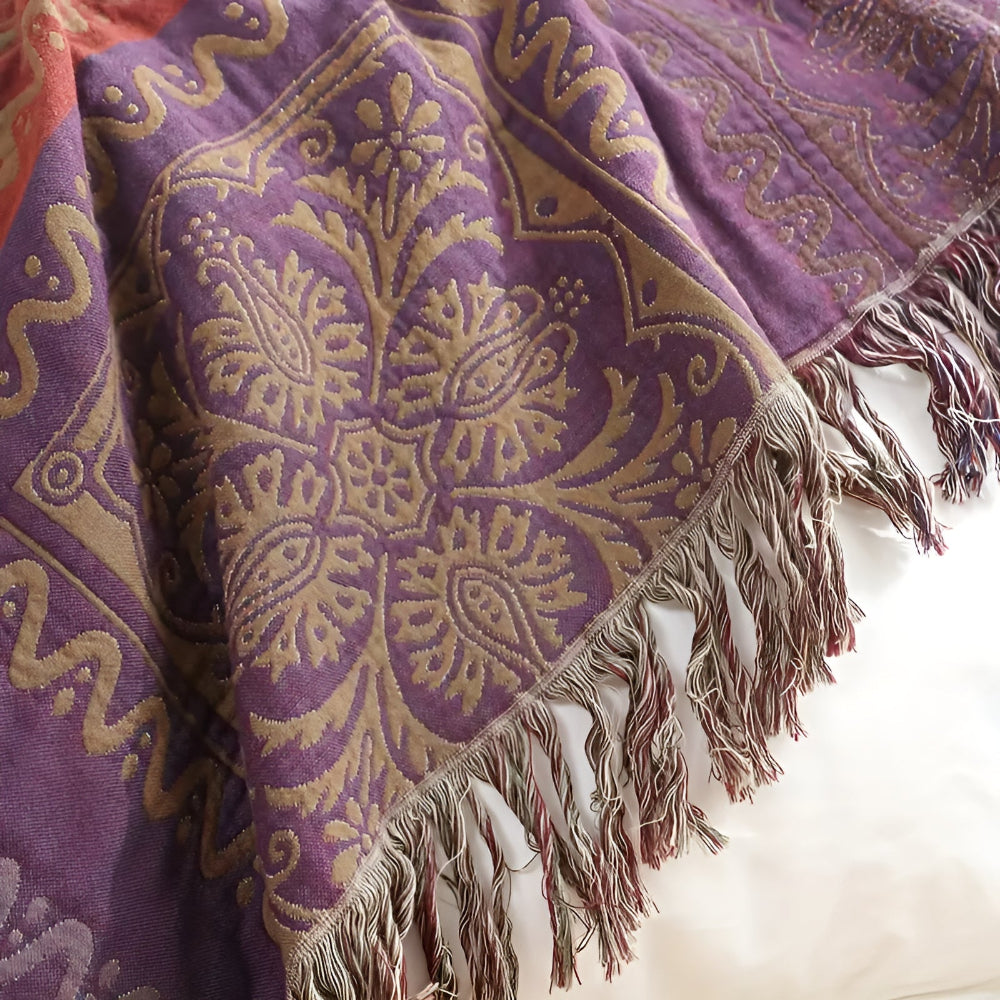 Boho-Quastendecke für ein gemütliches Zuhause