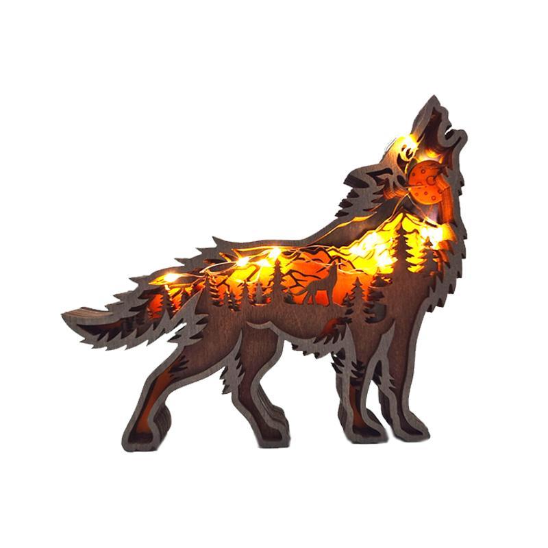 3D Hohles Holz Ornament Waldtier