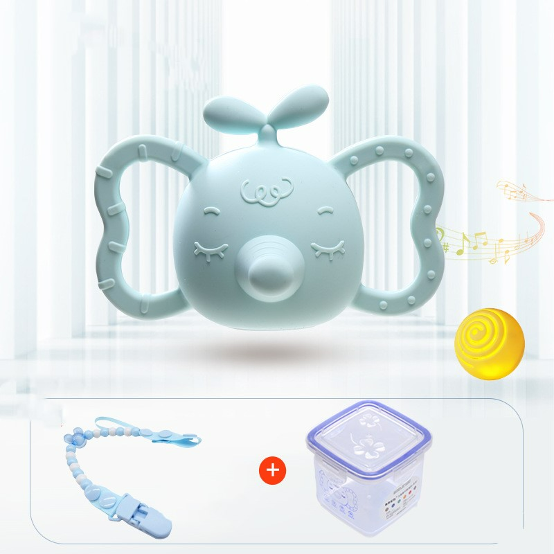 Baby Beißspielzeug aus Silikon im Elefantenmotiv