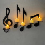 Wandlampe mit schwarzer Musiknote