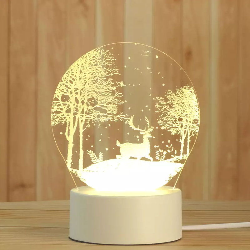 3D Illusionslicht mit USB-Anschluss für zauberhafte Akzente
