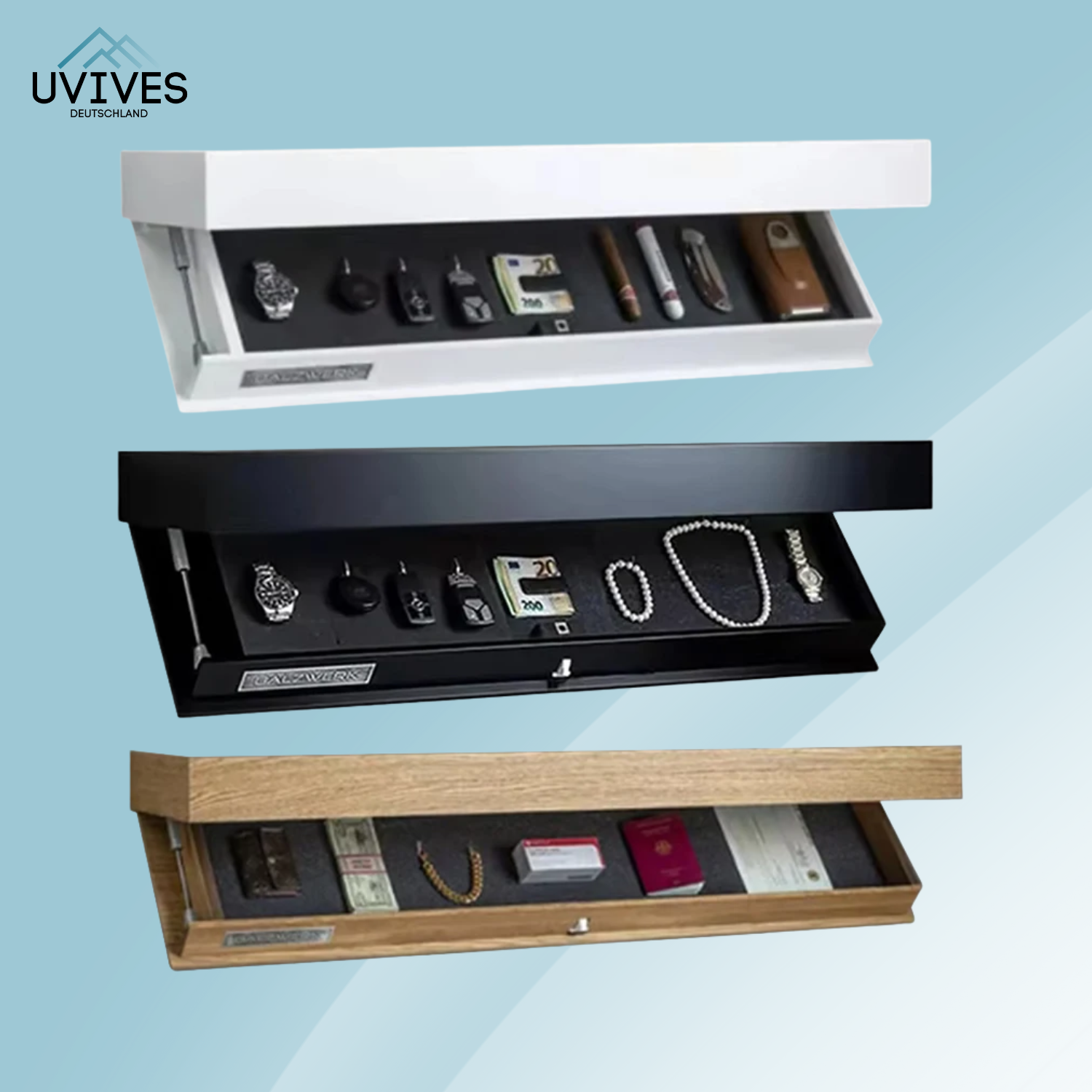 Hidden Storage – Elegant Wall Shelf with Concealed Compartment