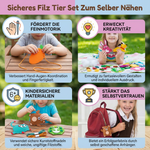 Selbst nähen Set für sichere Filztiere