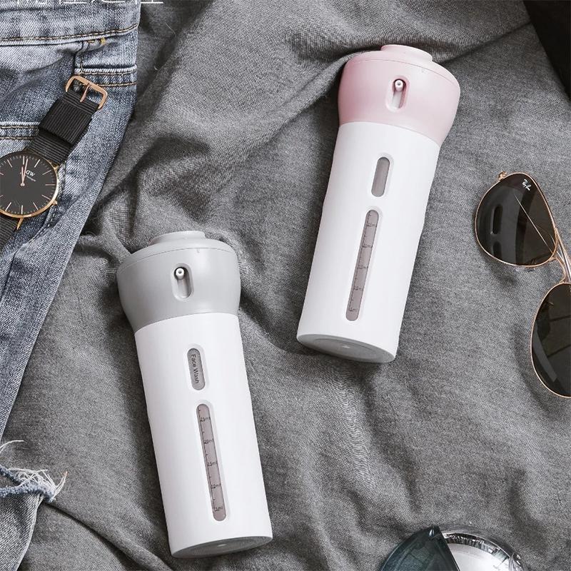 4-in-1 Reisebehälter für Lotion, Shampoo und Gel