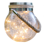 Elegant Solar LED Lantern in Glass – For Atmospheric Evenings