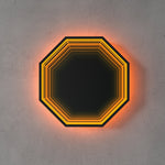 Elegant 3D Mirror with Color-Changing Lighting