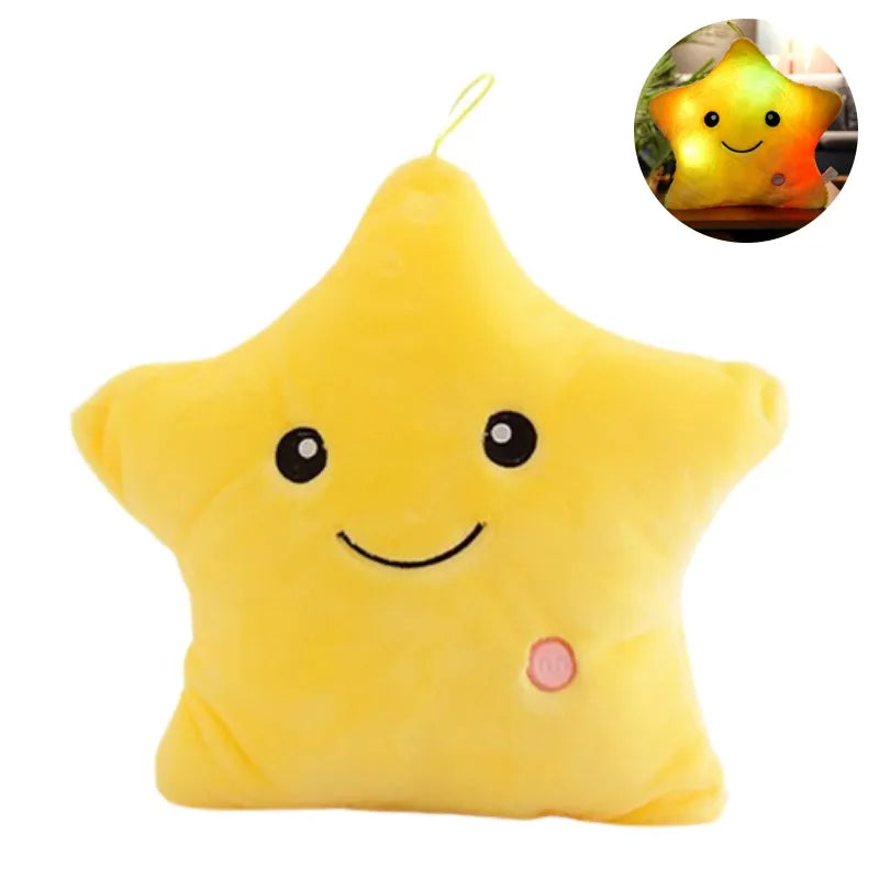 Kuschelkissen für Kinder mit leuchtenden LED-Sternen