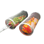 Edelstahl Grillkorb mit Rollen für BBQ
