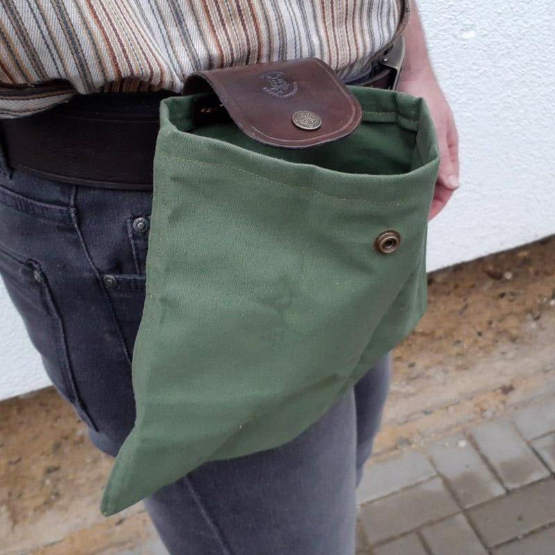 Leder- und Canvas-Bushcraft-Tasche