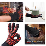 Hitzebeständige Grillhandschuhe – Professionelle Grillhandschuhe, 1 Paar
