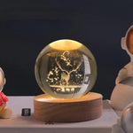 Elegante 3D Kristallkugel-Lampe – Sanftes LED Nachtlicht