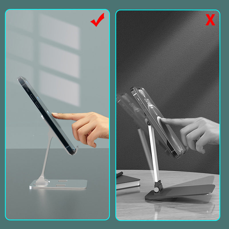 Verstellbarer Handyhalter aus Aluminium für den Schreibtisch