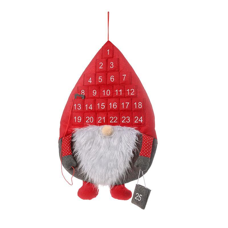 Adventskalender mit Santa-Anhänger – Countdown bis Weihnachten
