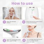 Gesichtsmassagegerät mit Ionen-Technologie und LED-Licht