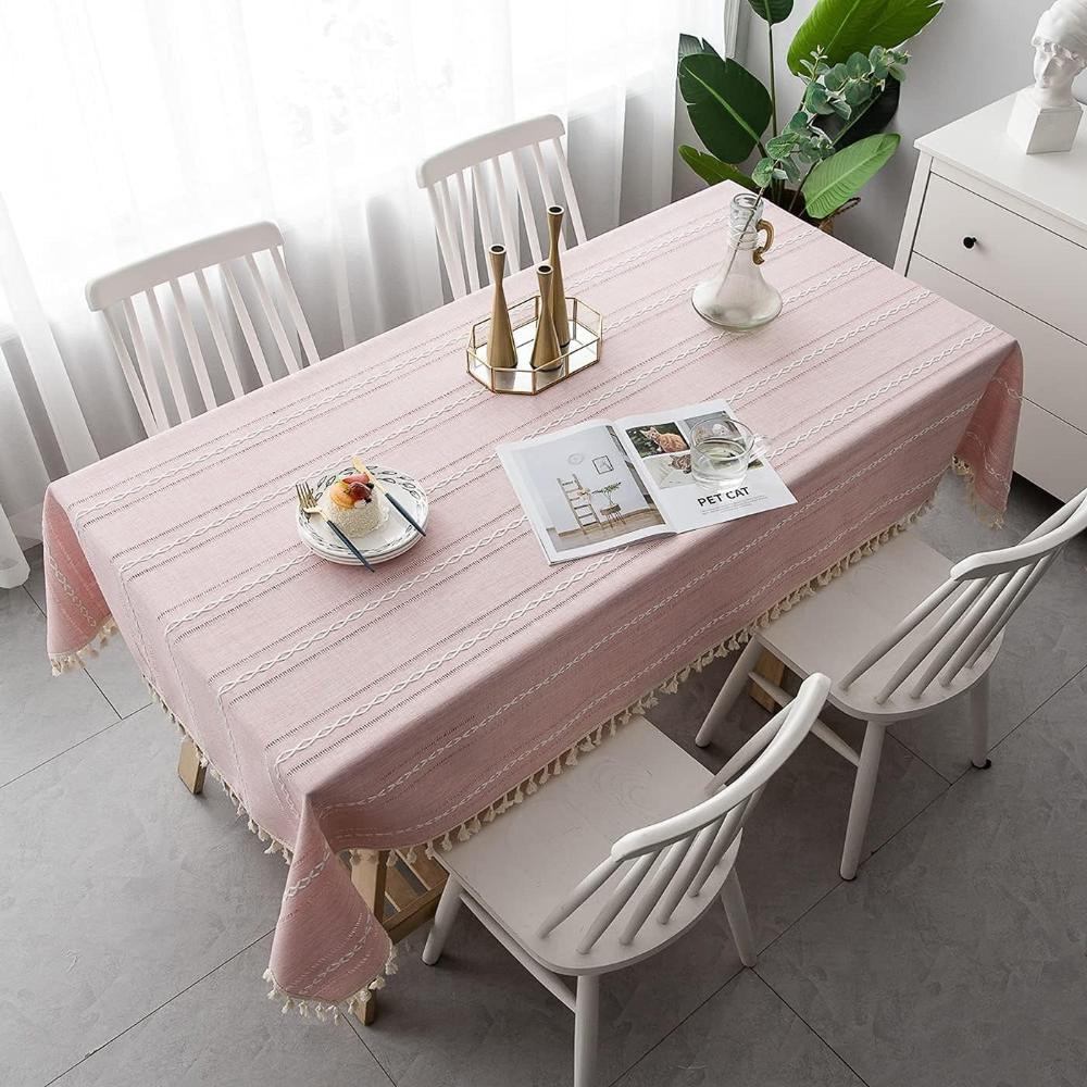 Stilvolle Tischdecke aus Baumwolle und Leinen