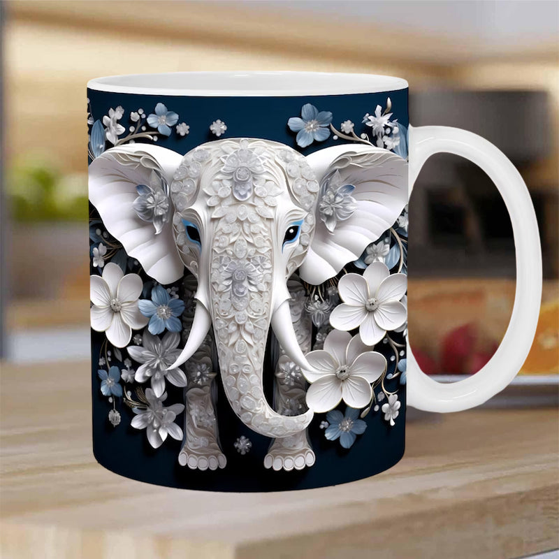 Einzigartige 3D Elefanten Kaffeetasse für Tierliebhaber