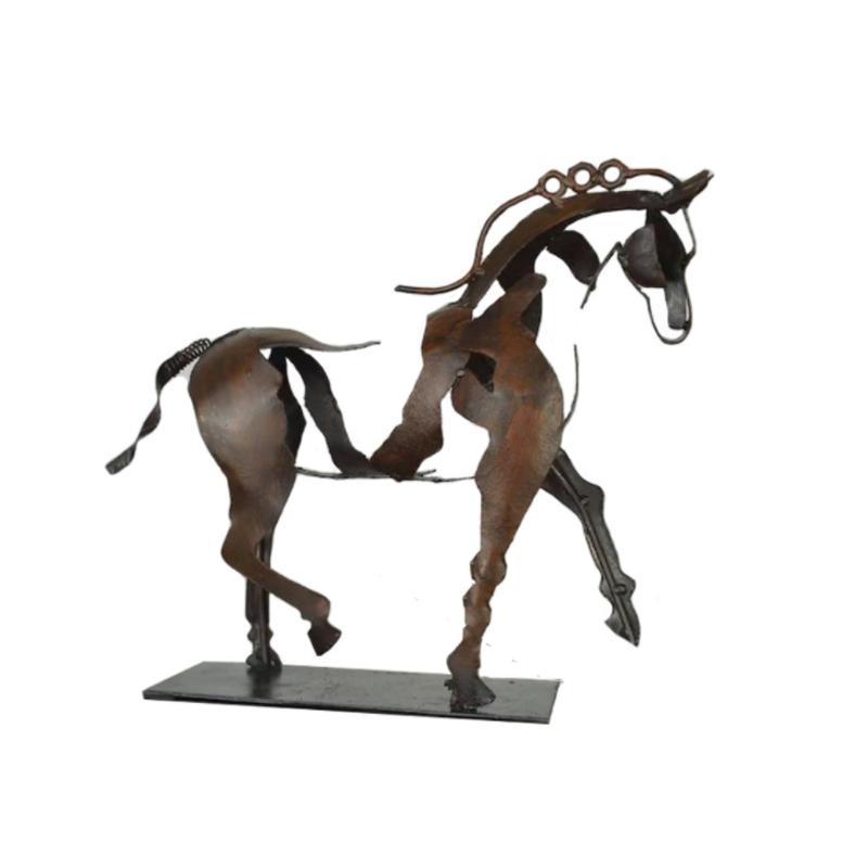 Elegante Metallpferdeskulptur für Ihr Zuhause