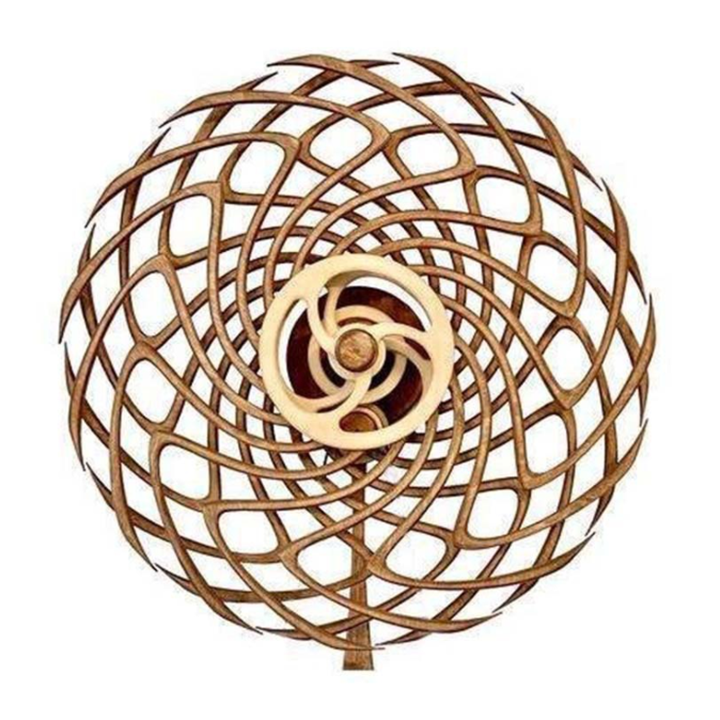Artisanale Kinetische Wandskulptur für Meditationsräume