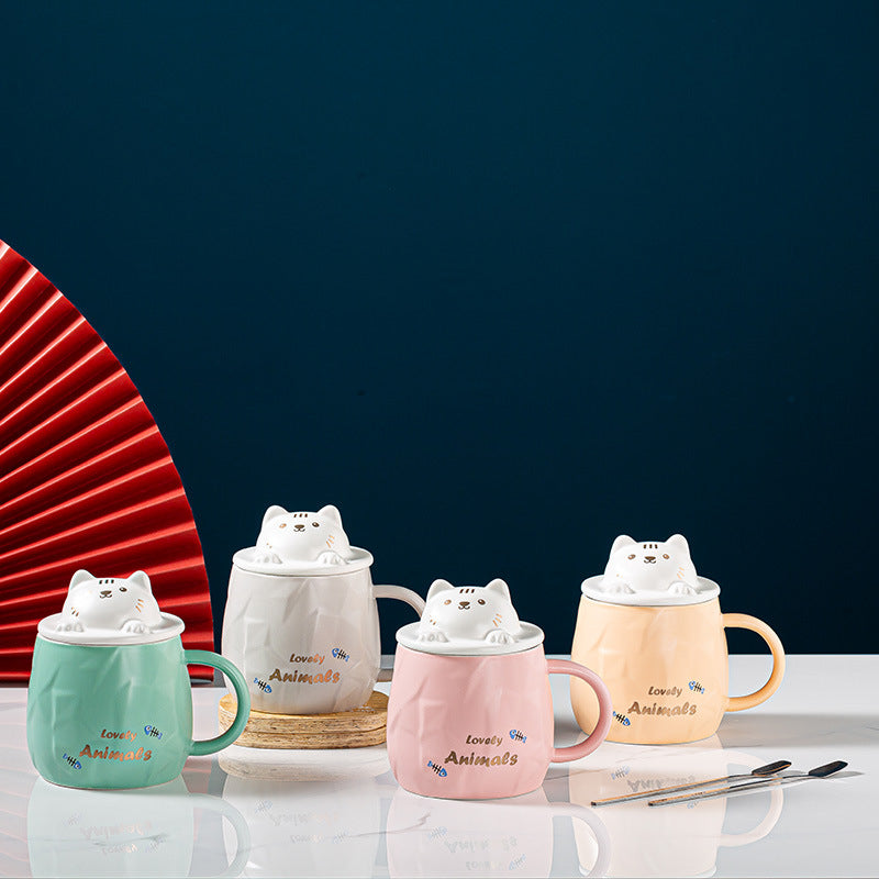 Katzenliebhaber | Kleine Tasse mit Katzenkopf-Design
