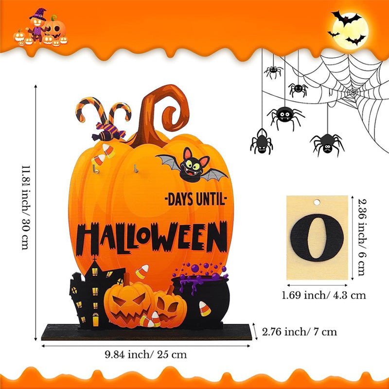 Hölzerner Adventskalender für Halloween