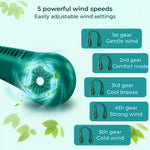 Luftiger Komfort | Tragbarer Nackenventilator mit USB-C