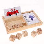Lernspielzeug mit Holzbuchstaben für Kinder