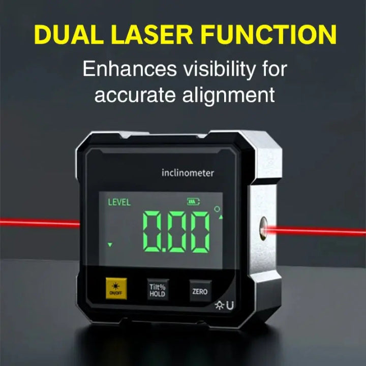Präziser Winkelmesser mit Magnet – Digitaler Laser-Nivelliergerät