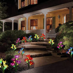 Fascinierende Solar-LED-Gartenlichter in Blumenform – Farbwechselnde Dekoration für Außenbereiche