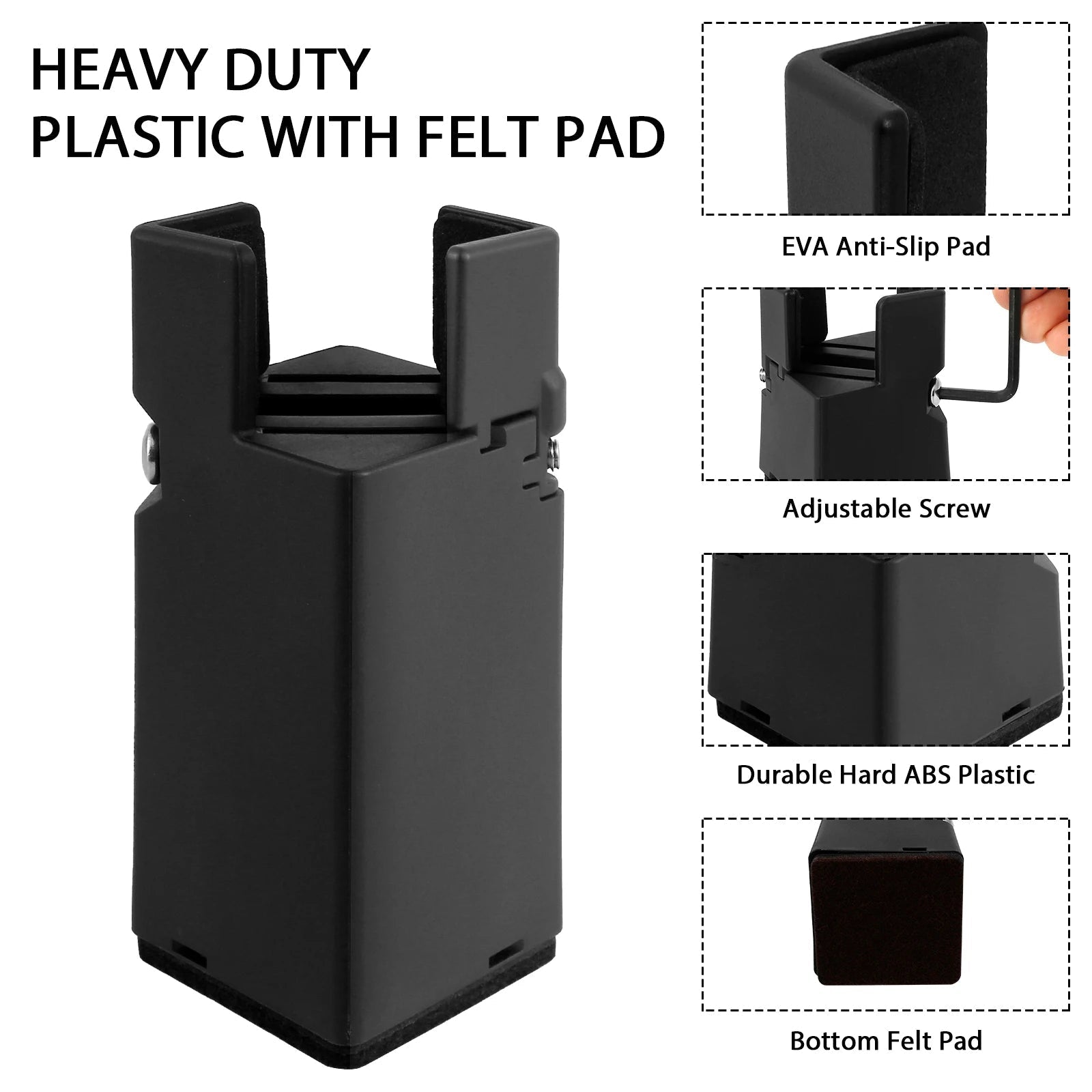 High-quality furniture legs with adjustable height for more comfort