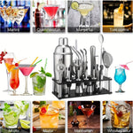 Elegantes Cocktail-Set mit 20 Profi-Werkzeugen und Acrylständer