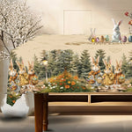 Festive Table Runner for Easter | Charming Bunny and Flower Patterns
