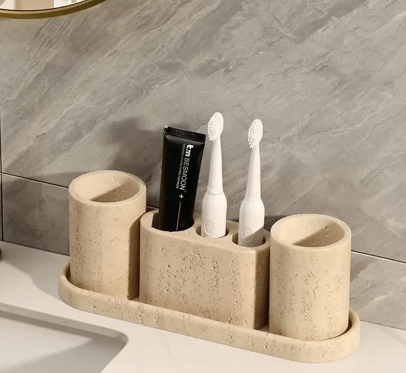 ElysiumStein Elegantes Badezimmer-Set aus Naturstein