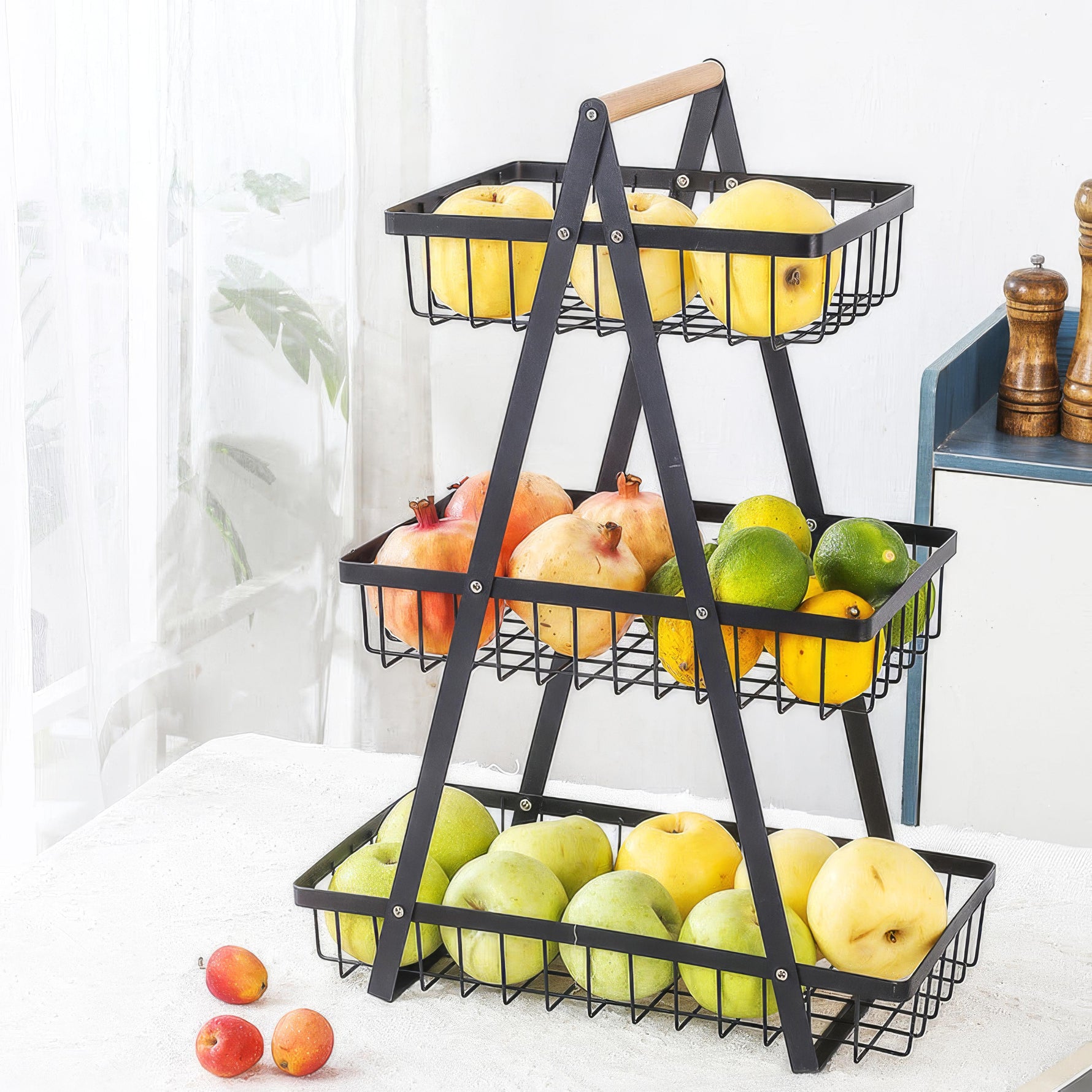 Praktischer Obstkorb aus hochwertigem Stahl für Ihre Küche