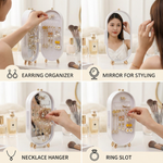 Elegant Jewelry Organizer | Stylish Storage with Mirror