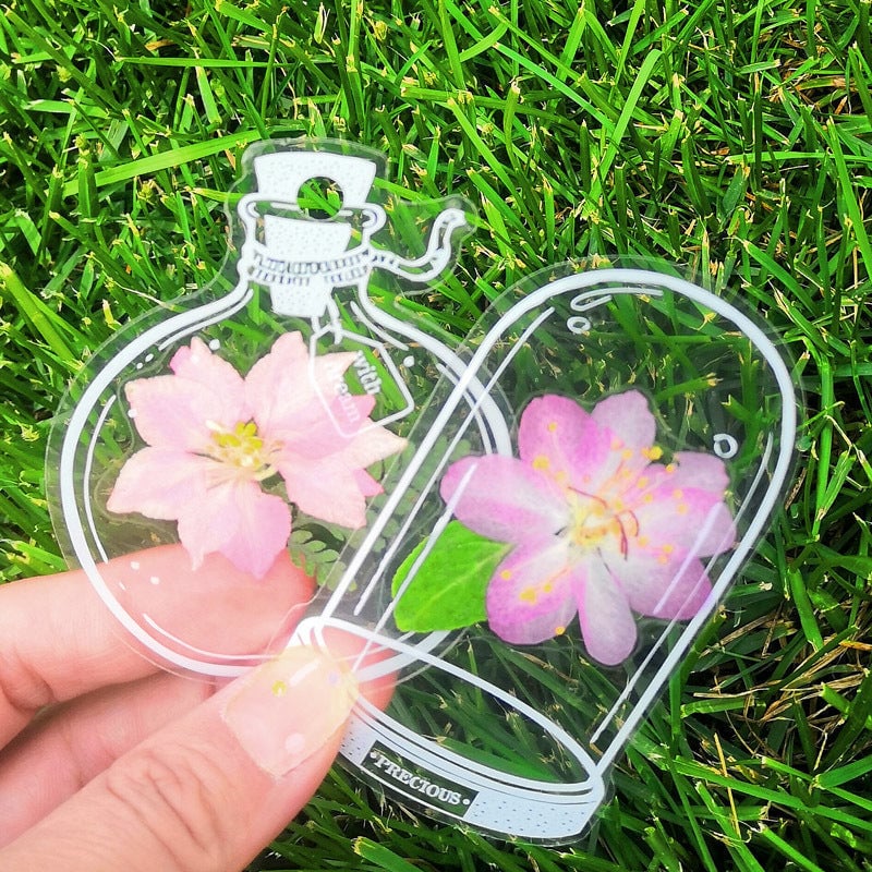 Set mit getrockneten Blumen-Lesezeichen – 30 Stück mit Quaste
