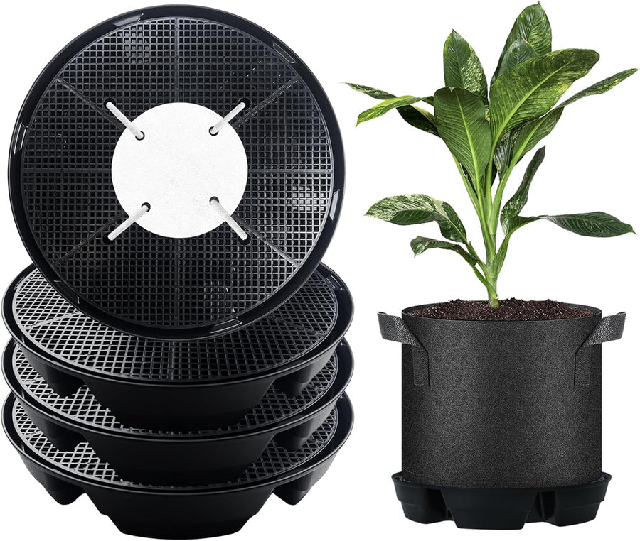 Self-Watering Plant Coasters with 2.8 L Water Reservoir | 4-Pack