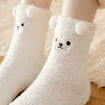 Wärmeschmeichler Women's Cuddle Socks | Fluffy & Cozy | 3D Bear Pattern