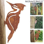 Stylish bird figurine for the garden | Rust look | Metal | 14 x 7 x 1 cm